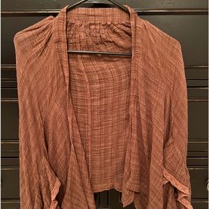 Free People brown  jacket/wrap size small